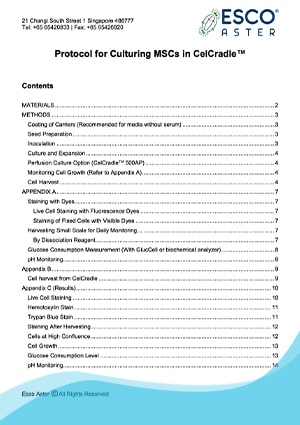 Protocol for Culturing MSCs in CelCradle&trade; - VN